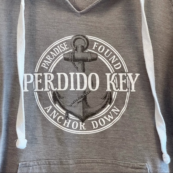 Perdido Key Florida Grey Terry Sweatshirt size L - Picture 2 of 10